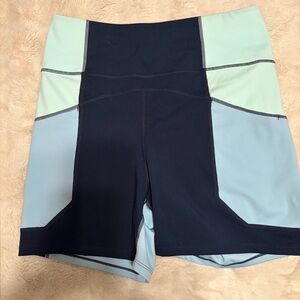 FP Movement by Free People Navy and Light Blue Bike Shorts